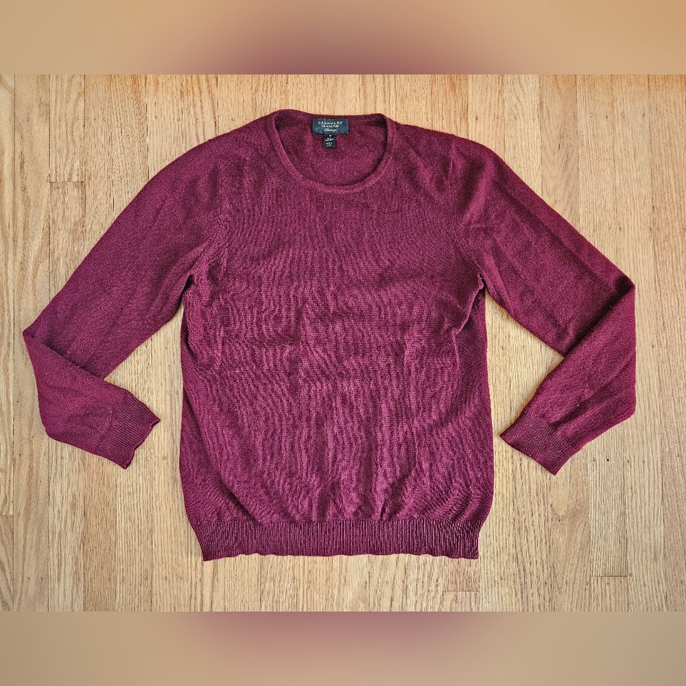 Charter Club Cashmere Burgandy Sweater Size M